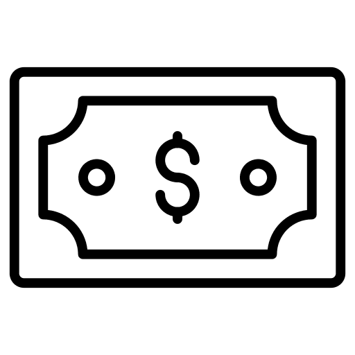 Dollar cash dollar argent icon