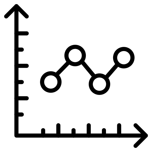 Line graph line graphic line graph chart icon