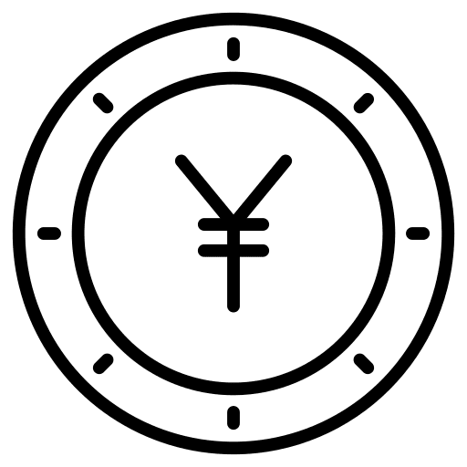 Yen money coin business and finance icon