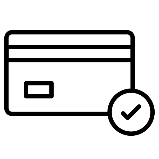 Credit card debit card check credit card icon