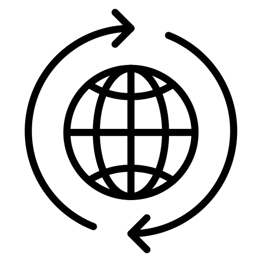 Global earth grid global network icon