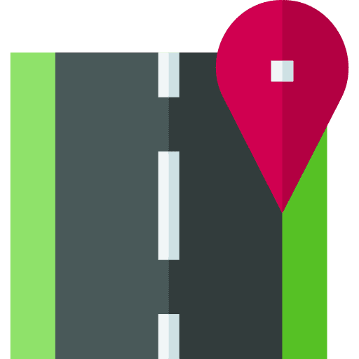 Route map point pin road icon Route map point pin road icon