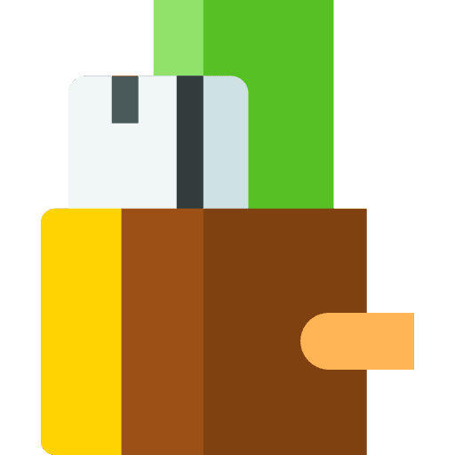 Wallet debit card payment method business and finance icon Wallet debit card payment method business and finance icon