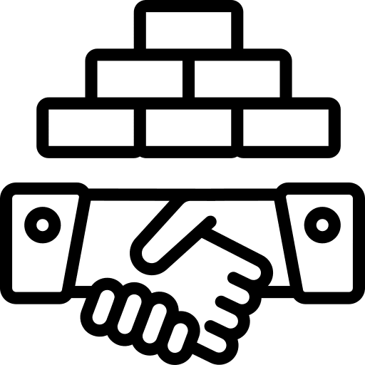 Construction property agreement construction icon
