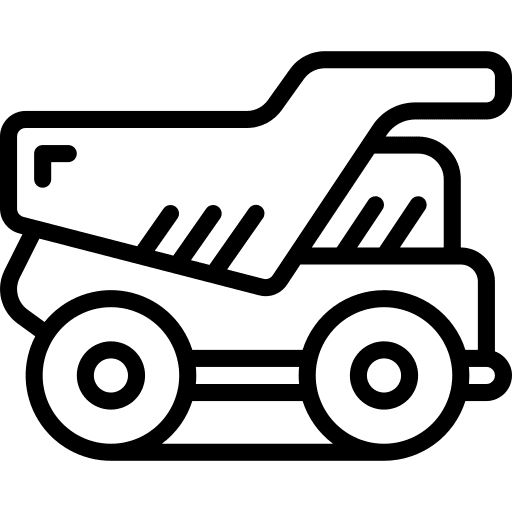 Dumper truck mover truck heavy machinery dump truck icon