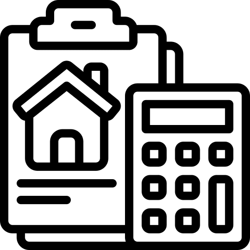 Finance house mortgage loan finance icon