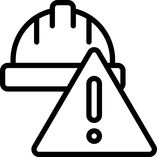 Hard hat alert safe equipment icon