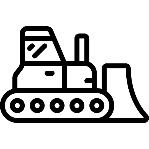 Bulldozer heavy equipment heavy vehicle bulldozer icon