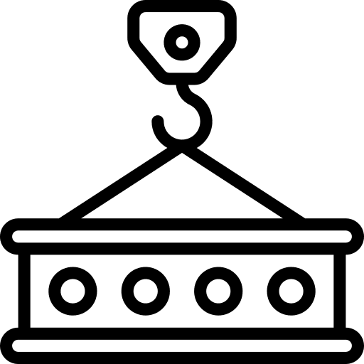 Girder crane framework hook icon