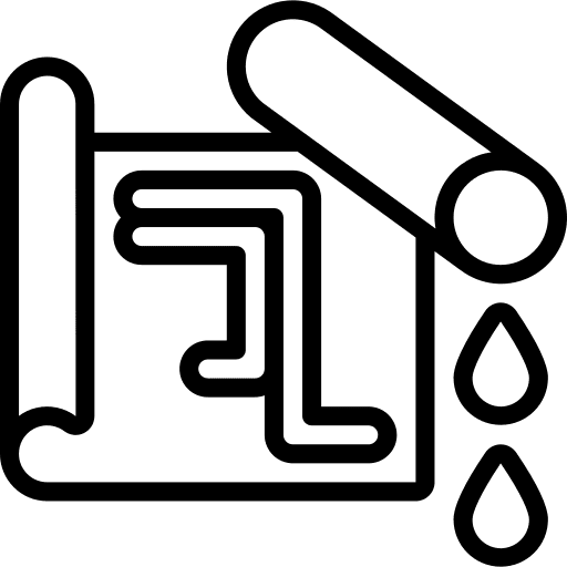 Blueprint plumber plumbering construction icon