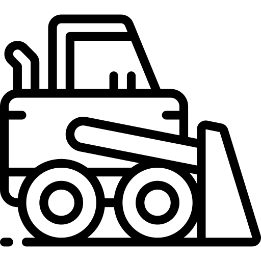 Bulldozer heavy vehicle excavator mechanical icon