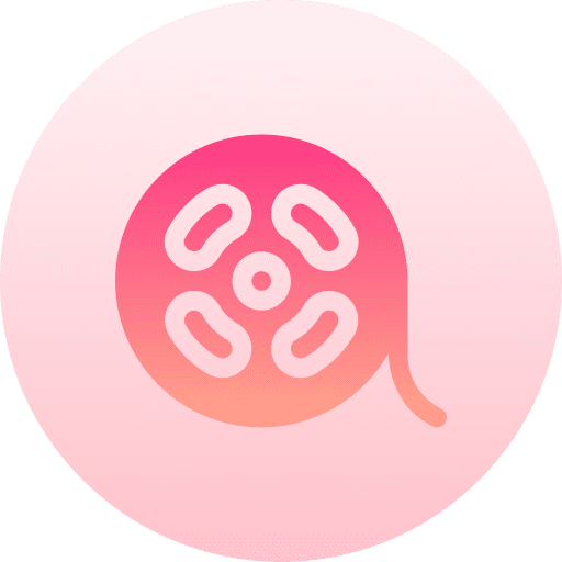 Film reel technology movie film reel icon
