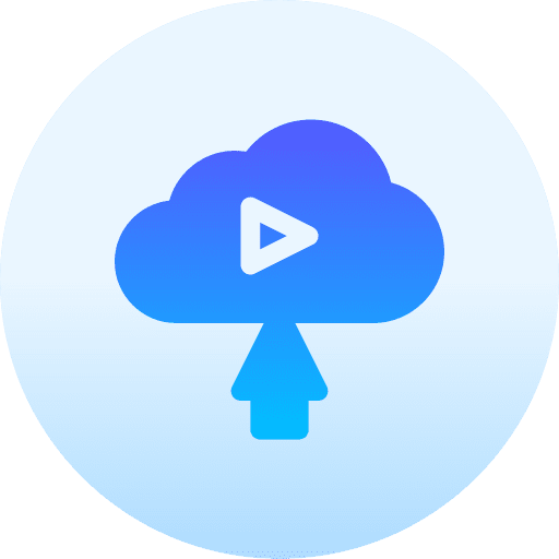 Upload audio up arrow video icon