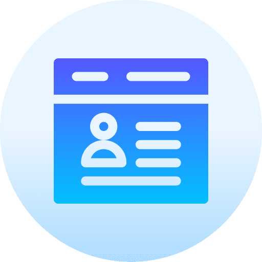 Profile social media personal information browser icon Profile social media personal information browser icon