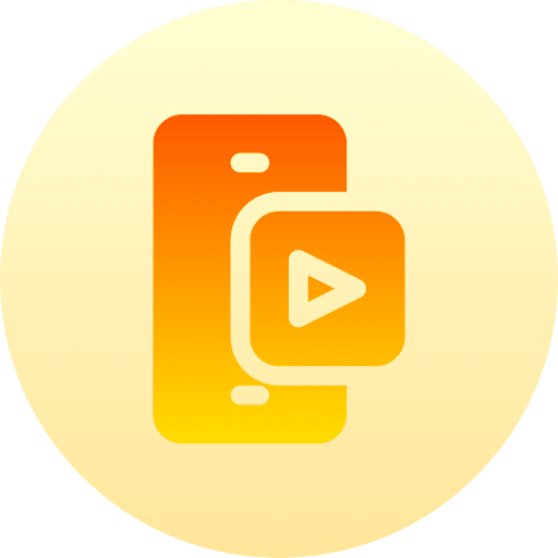 Video hand technology video marketing icon Video hand technology video marketing icon