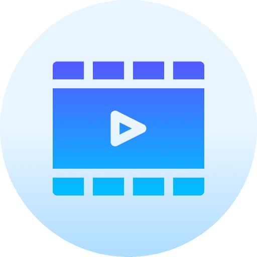 Video player interface music and multimedia video player icon
