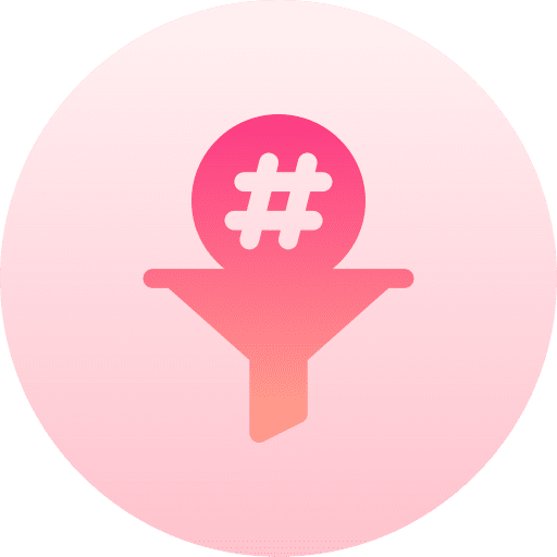 Filter social media hastag filter icon Filter social media hastag filter icon