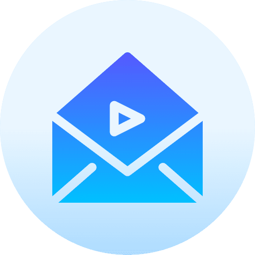 Video mail envelope communications icon Video mail envelope communications icon