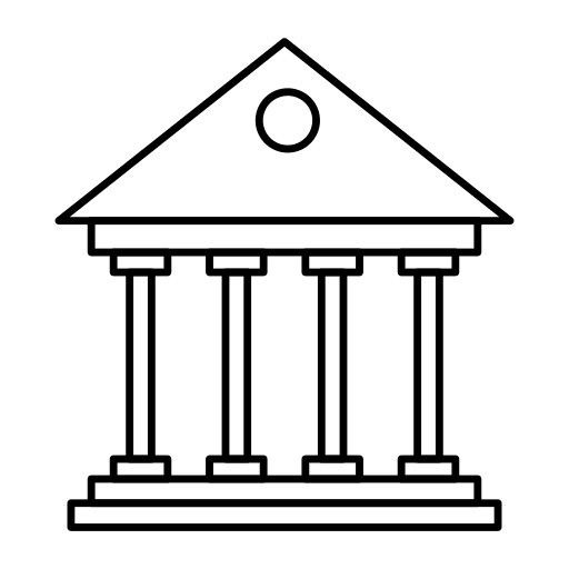 Bank bank money building icon