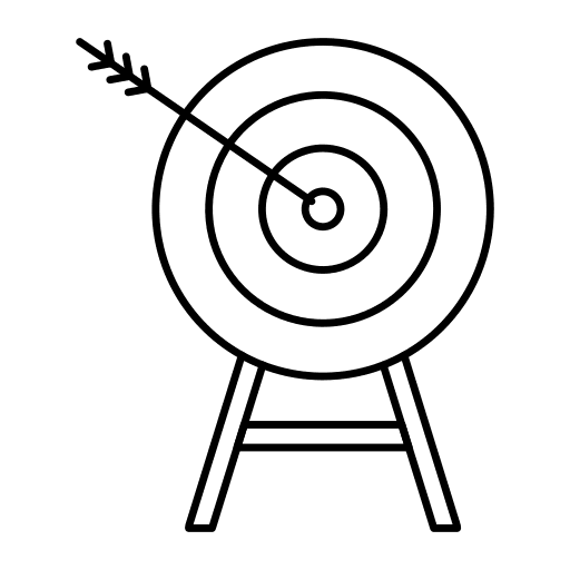 Target archery objective arrow icon