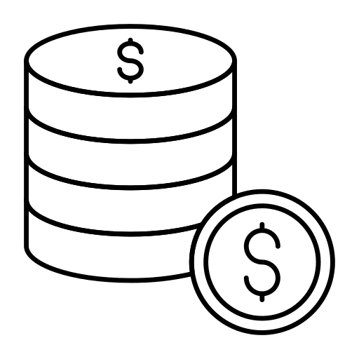 Coins coins stack business and finance icon