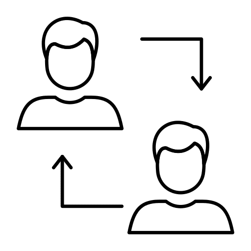Exchange transfer trade user icon