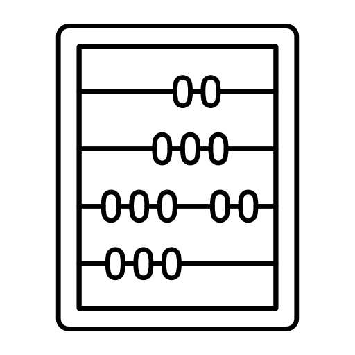 Abacus mathematics math education icon