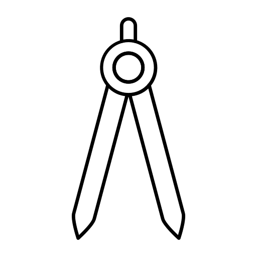 Compass draw compass education icon