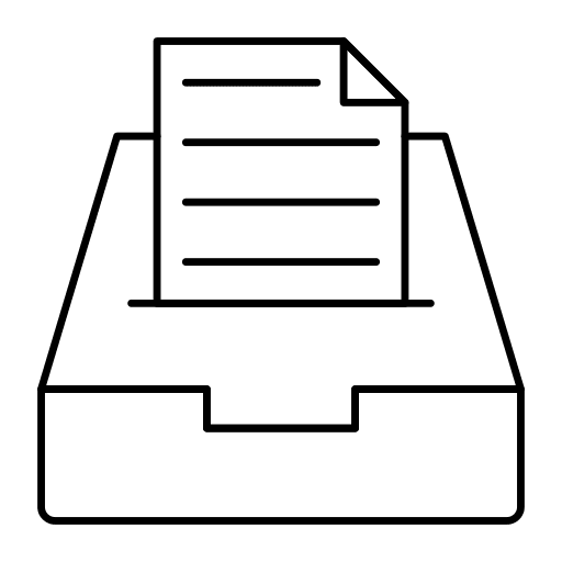 Drawer document files drawer icon