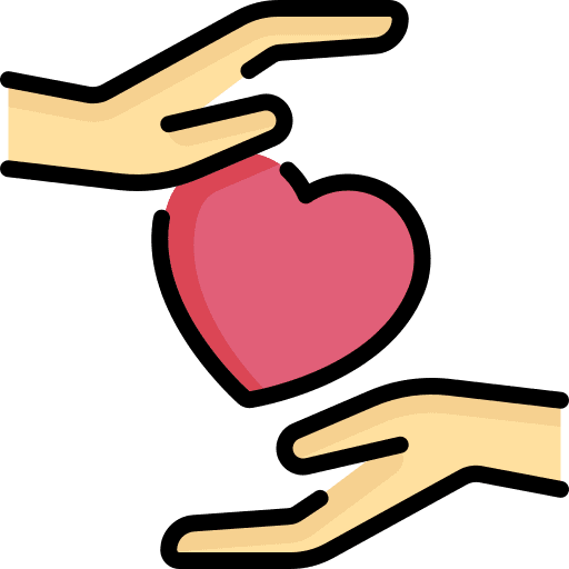 Heart hands heart healthcare and medical icon
