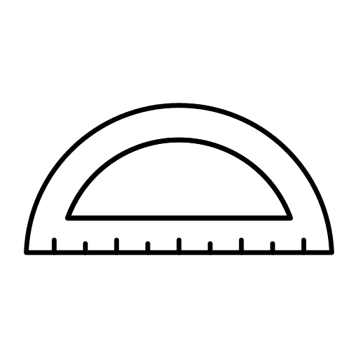 Protractor protractor geometry education icon