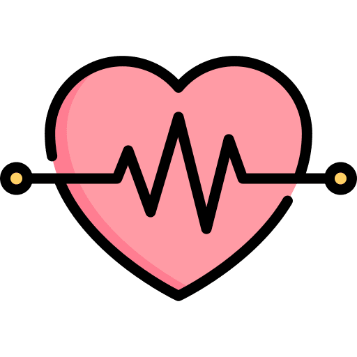 Pulse heart vitality cardiogram icon