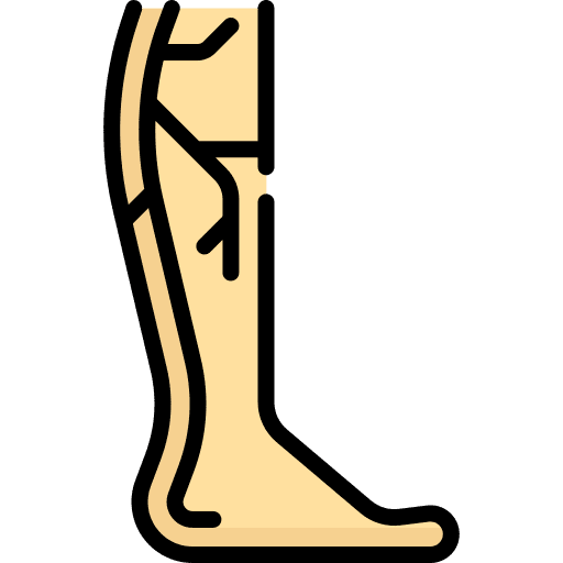 Varicose veins sclerotherapy healthcare and medical healthcare icon