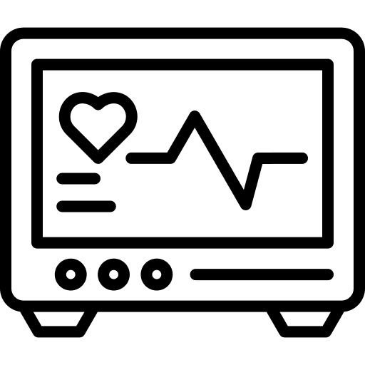 Cardiogram equipment healthcare and medical pulse icon