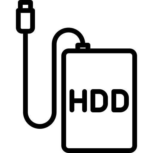 External hard drive electronics technology storage icon