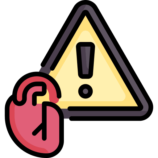 Heart warning attention danger icon Heart warning attention danger icon