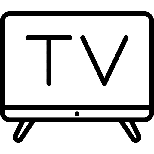 Television electronics technology screen icon