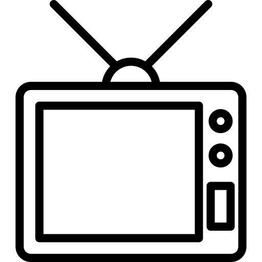 Old tv electronics technology antenna icon