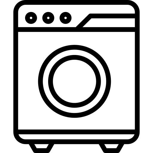 Washing machine furniture and household laundry electronics icon