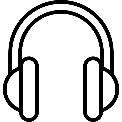 Headphone earphones audio sound icon
