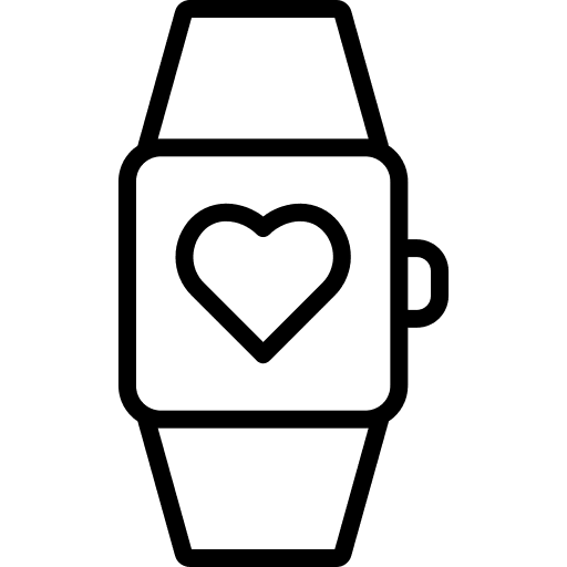 Smartwatch heart beat wellness heart icon