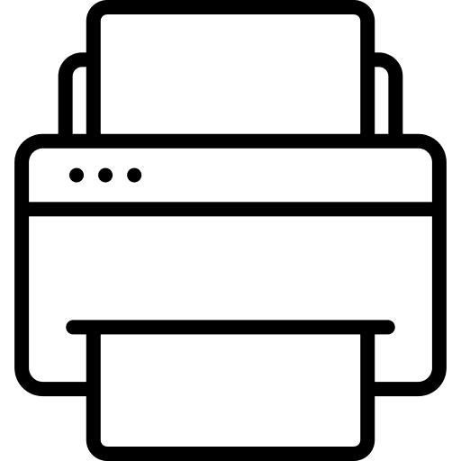 Printer print technology paper icon