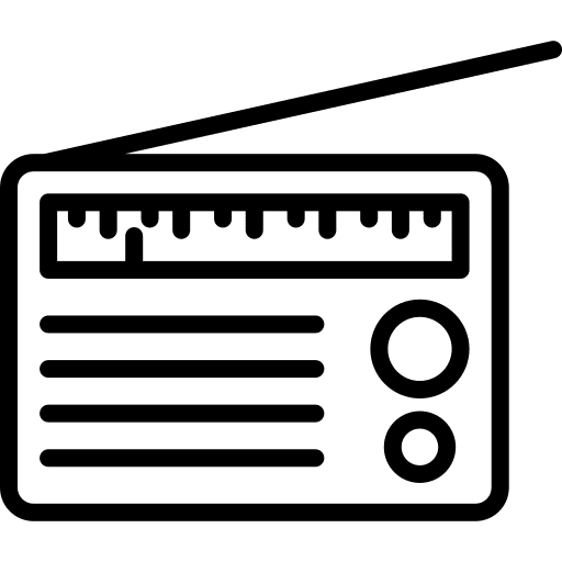 Radio radio technology music and multimedia icon