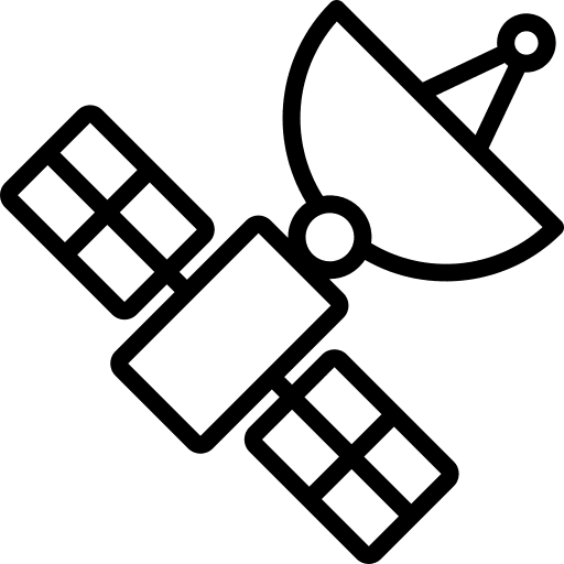 Satellite connection space satellite telecommunication icon