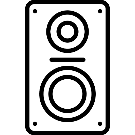 Speaker music and multimedia audio system electronics icon