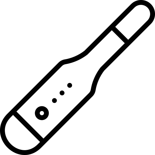 Thermometer help care fever icon
