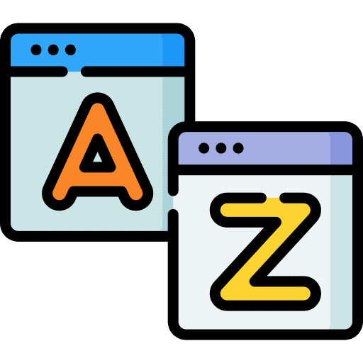 From a to z letter seo and web web page icon From a to z letter seo and web web page icon