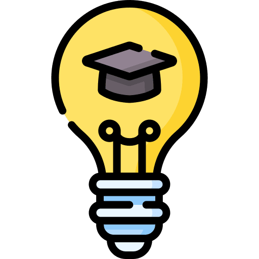 Light bulb graduation hat education idea icon Light bulb graduation hat education idea icon