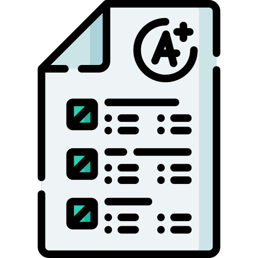 Report card qualification best results test icon Report card qualification best results test icon