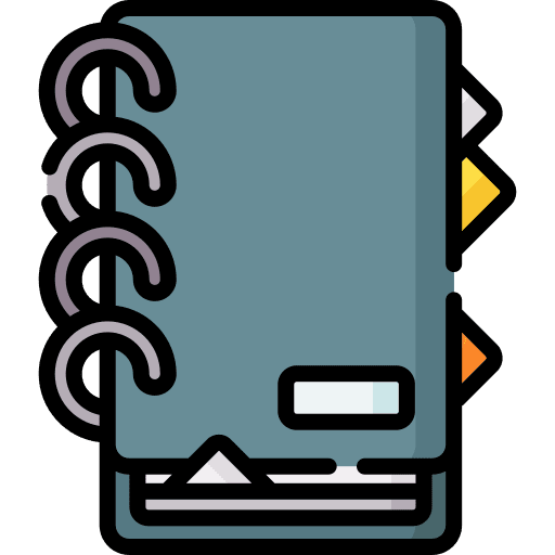 Binder stationery school notebook icon Binder stationery school notebook icon